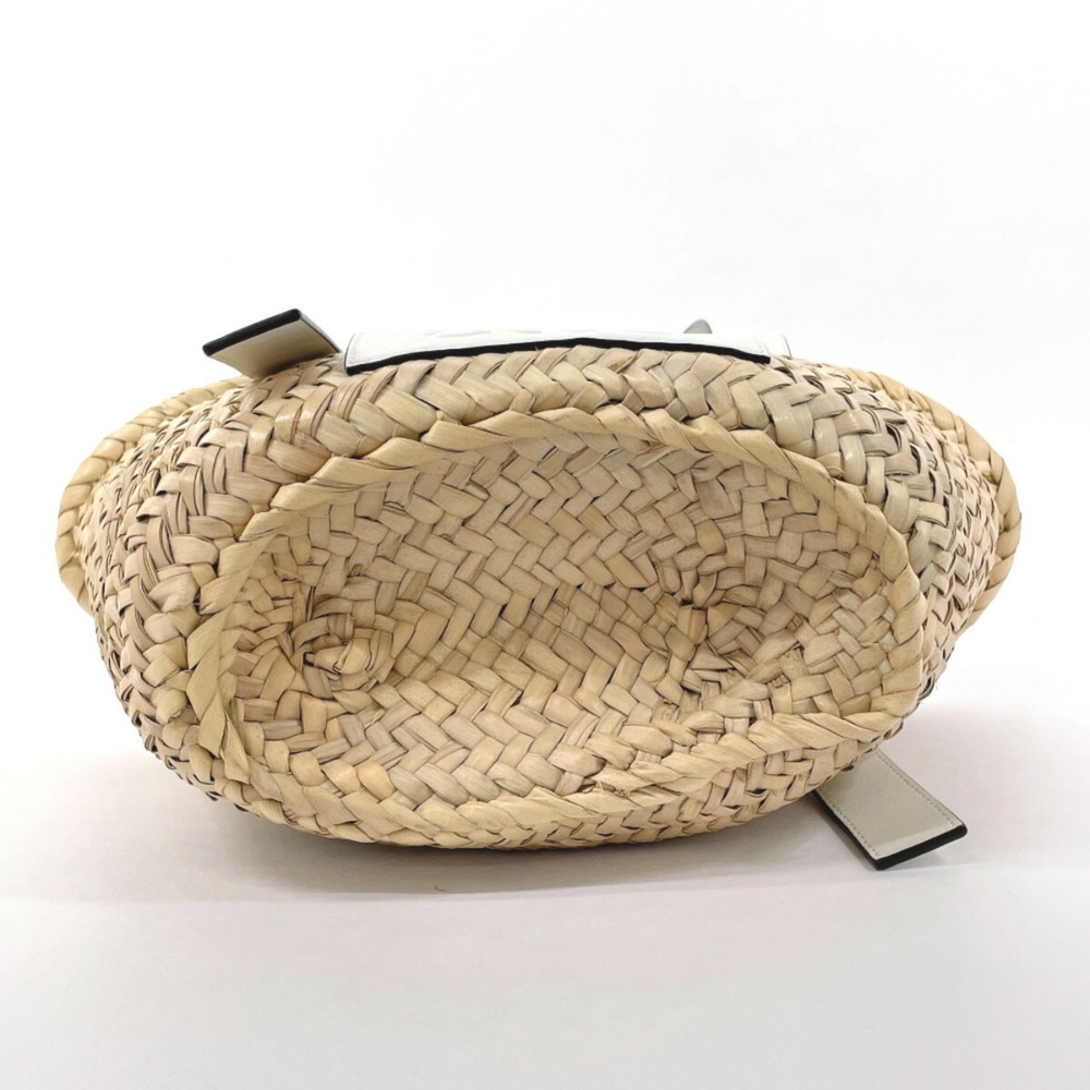 LOEWE Small Basket Bag A223S93X04 Raffia/Leather Beige Tote - Picture 4 of 10